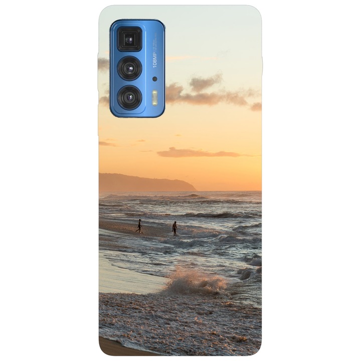 Капак, съвместим с модел Motorola Moto G71 5G Първият ден от лятото, силикон, TPU, обратното