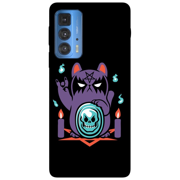 Капак, съвместим с модел Motorola Edge 20 Lite Magic cat, силикон, TPU, обратното