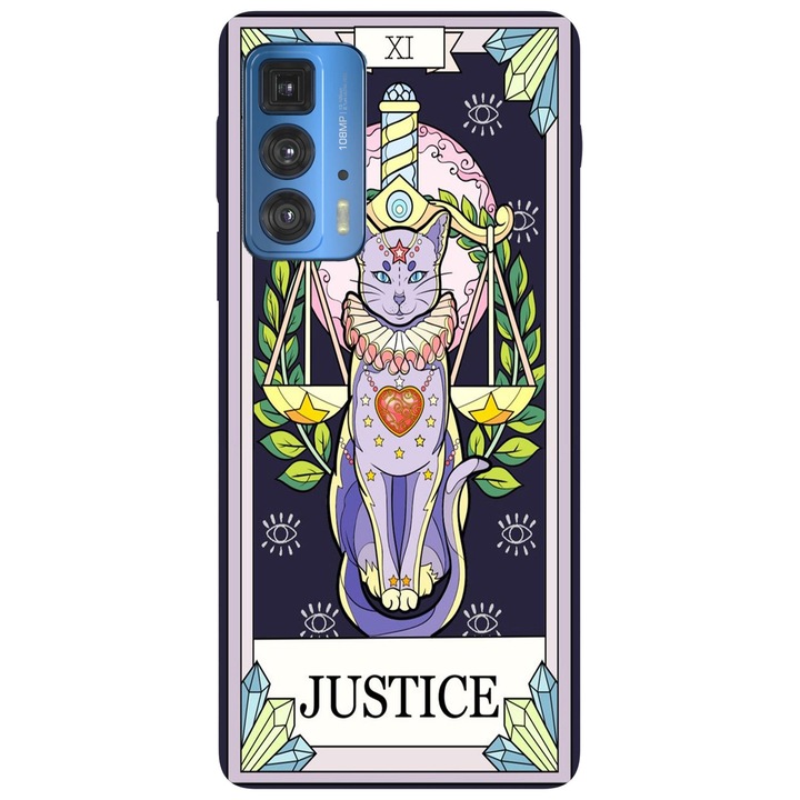 Кейс съвместим с Motorola G51 модел Justice cat, Силикон, TPU, Обратно