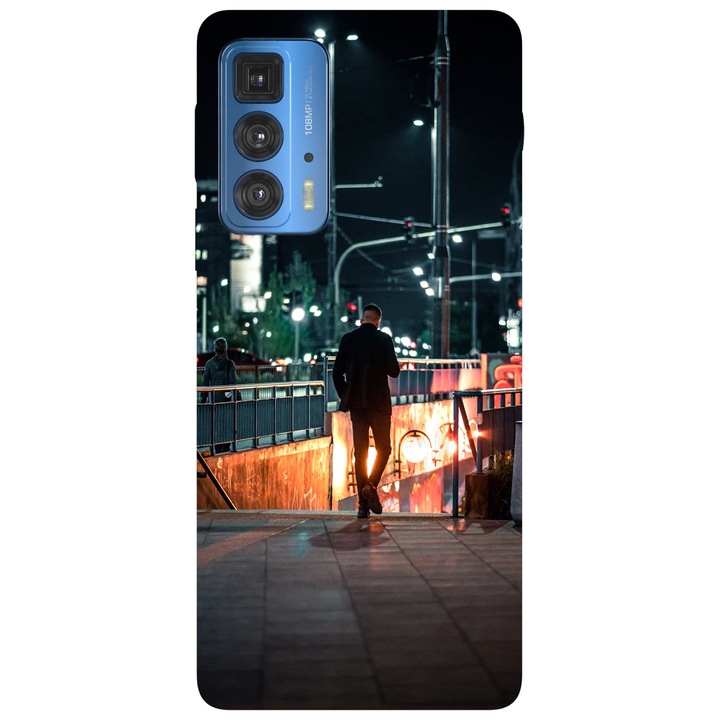 Капак, съвместим с модел Motorola Edge 20 Lite Midnight walk, силикон, TPU, обратно