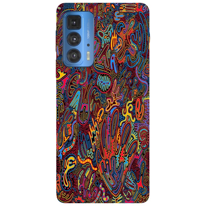 Кейс съвместим с модел Motorola G51 Neon Trip, Silicon, TPU, обратно