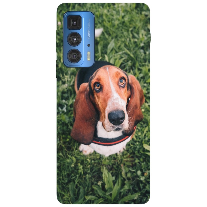 Кейс съвместим с модел Motorola G51 Puppy eyes, силикон, TPU, обратното