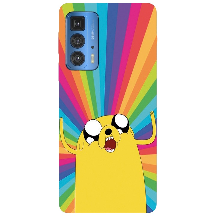 Кейс съвместим с Motorola Moto G71 5G модел Rainbow Jake Adventure Time, силикон, TPU, обратното