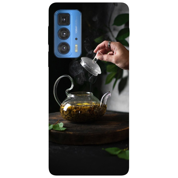 A burkolat kompatibilis a Motorola Moto G22 modellel Tea idő, szilikon, TPU, fordítva