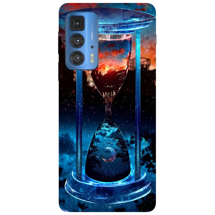 Motorola Moto G22 modellel kompatibilis burkolat Az idő áramlása, szilícium, TPU, fordítva