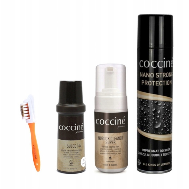 Kit curatare si ingrijire pantofi Coccine, Bleumarin, 4 bucati