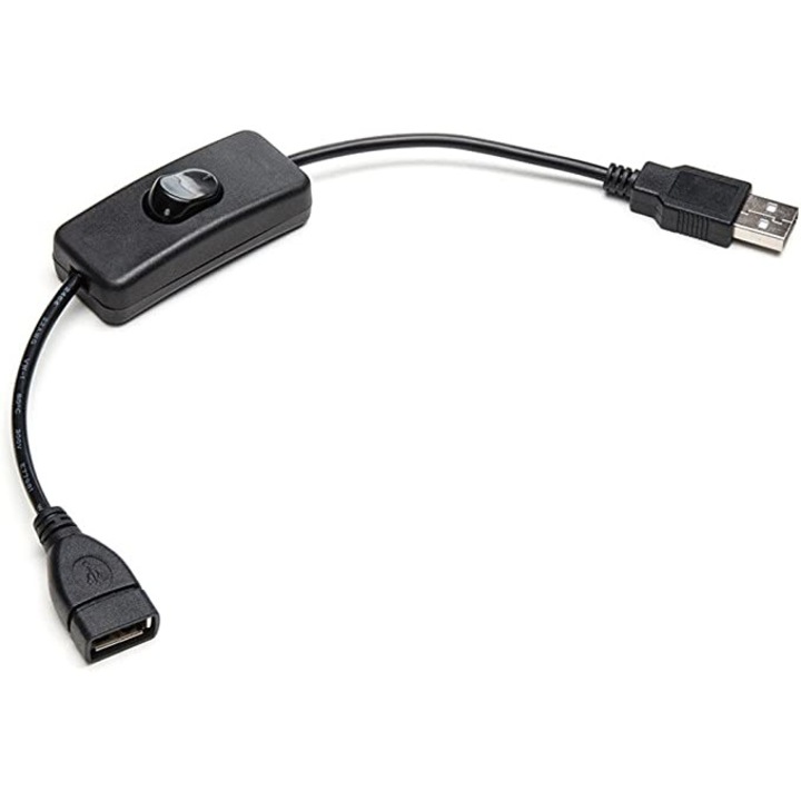 Cablu de alimentare Celltek USB la USB mama cu intrerupator, 50cm