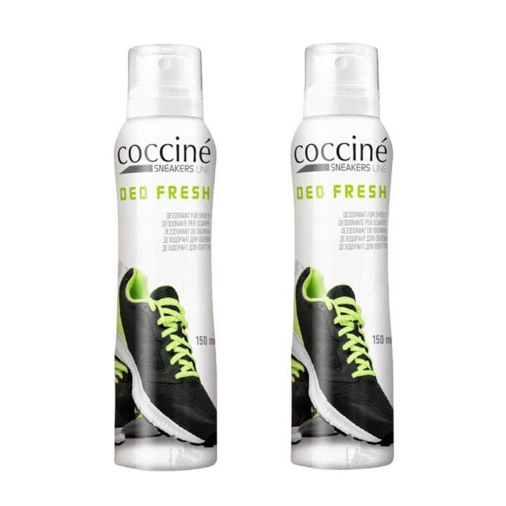 Deodorant incaltaminte, Coccine, 150ml, 2 bucati, Multicolor