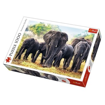 Puzzle Trefl, Elefanti africani, 1000 piese Puzzle Trefl, Elefanti africani, 1000 piese