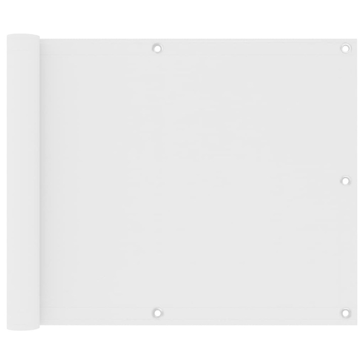 Балконски параван vidaXL, бял, 75x400 см, оксфорд плат