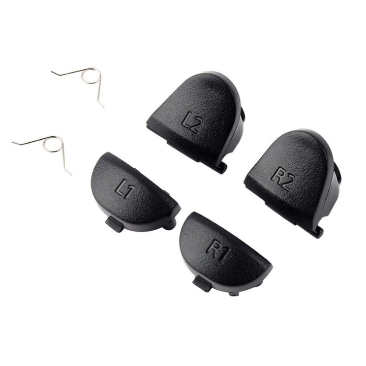 Set 6 piese tip chei de schimb pentru controlerul Dualshock PS4, Negru