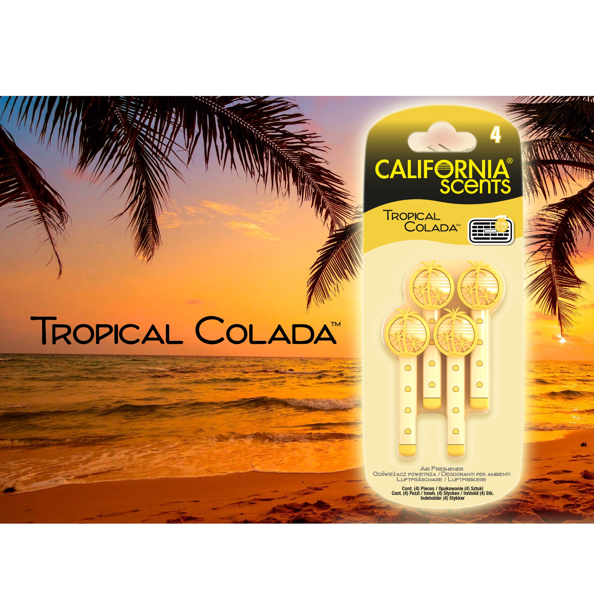 Ароматизатор за кола California Scents®, Tropical Colada™, Vent Stick