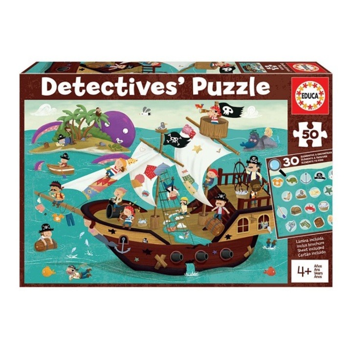 Educa 50 db-os Detektív puzzle - Kalózok (18896)