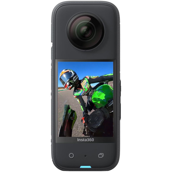 Спортна видеокамера Insta360 One X3 5.7K, 360°, Черен