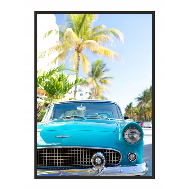 Poster decorativ cu rama, PoStar, MDF, 73x53 cm, Multicolor