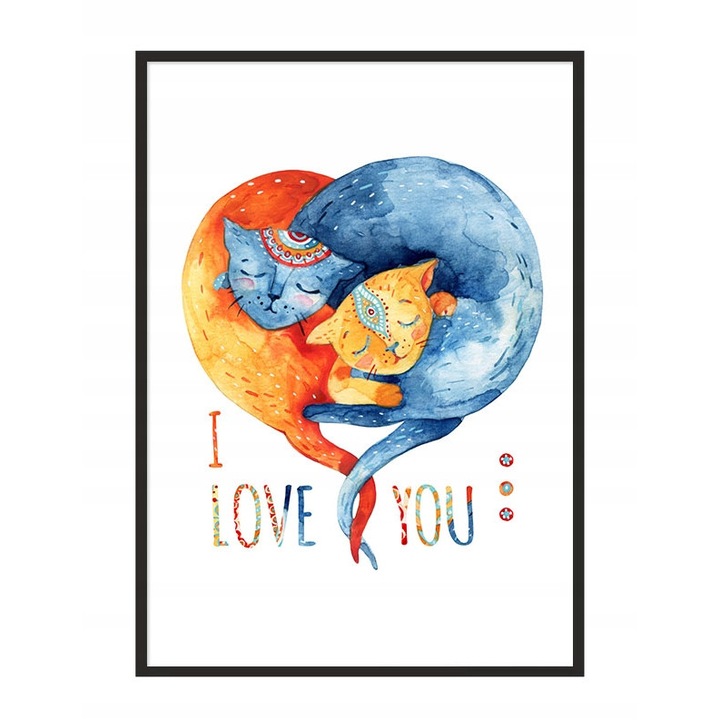 Poster decorativ cu rama PoStar, 33 x 43 cm, MDF, Multicolor