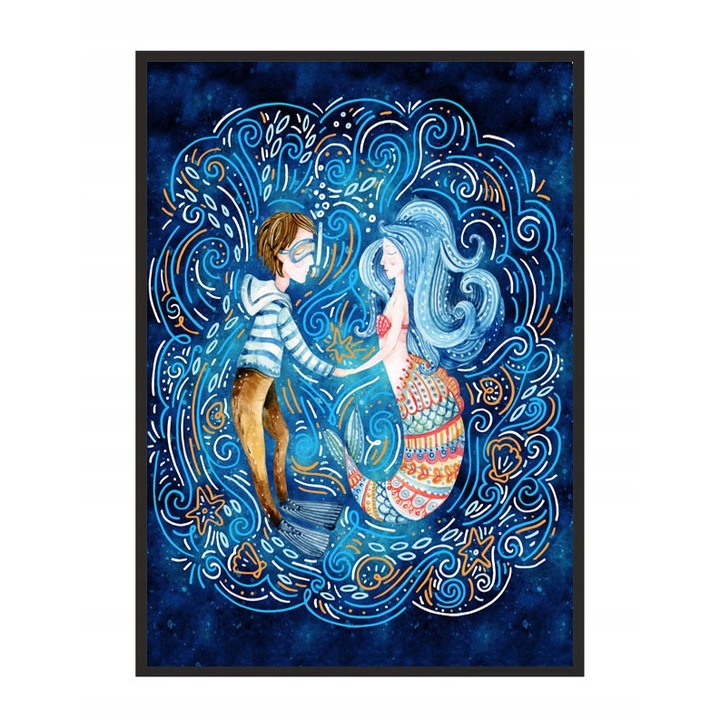 Poster decorativ cu rama PoStar, 33 x 43 cm, MDF, Multicolor