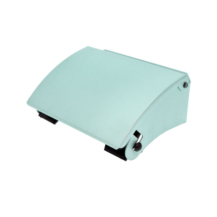 Поставка за тоалетна хартия, Frandis, метална, 13,5x10x5,6 см, светлозелена