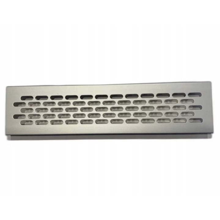 Grila de ventilatie, Aluminiu, 60 x 480 mm, Argintiu