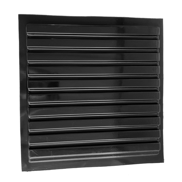 Matrita panou decorativ 3D, model Linii, plastic ABS, negru, 50x50cm