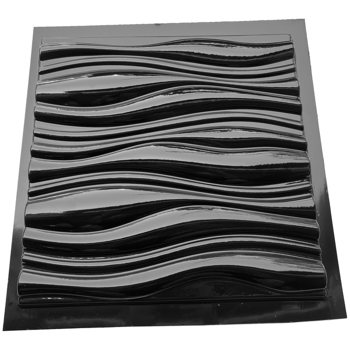 Matrita panou decorativ 3D, model Matrix, plastic ABS, negru, 50x50cm