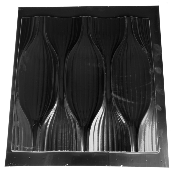 Matrita panou decorativ 3D, model Sony, plastic ABS, negru, 50x50cm