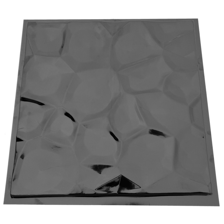 Matrita panou decorativ 3D, model Stini, plastic ABS, negru, 50x50cm