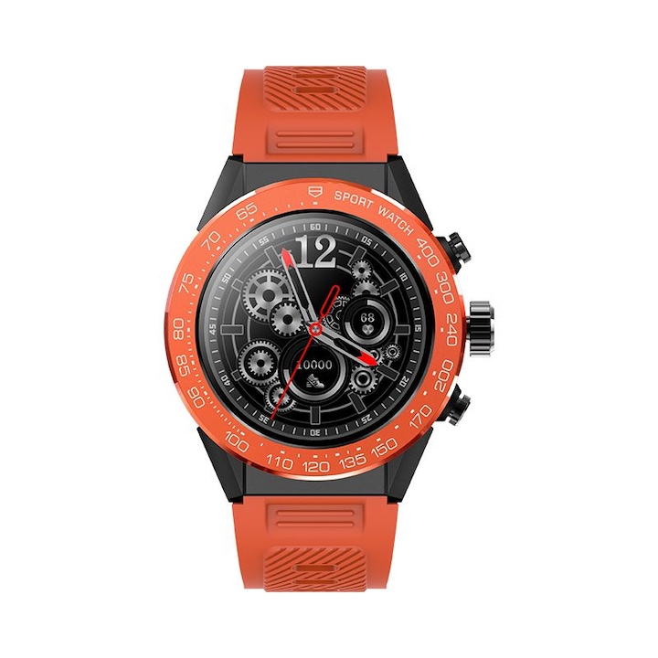 Ceas Smartwatch Twinkler TKY-F60, Albastru cu Monitorizare ritm cardiac, Tensiune arteriala, Calitate somn, Distanta parcursa, Calorii, Pasi