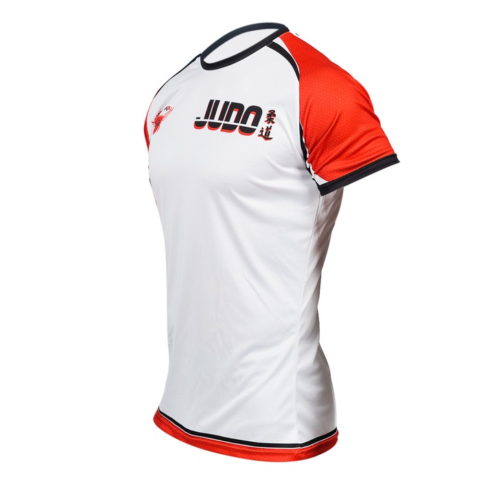 Тениска за джудо ARMURA, XS, бяло/червено