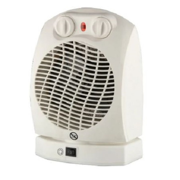 Légfűtés, 3 teljesítményfokozat, Fehér, Kompakt, 2000 W