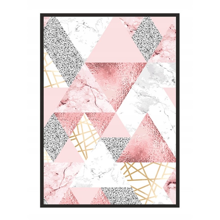 Poster decorativ cu rama, PoStar, MDF, 33x43 cm, Multicolor