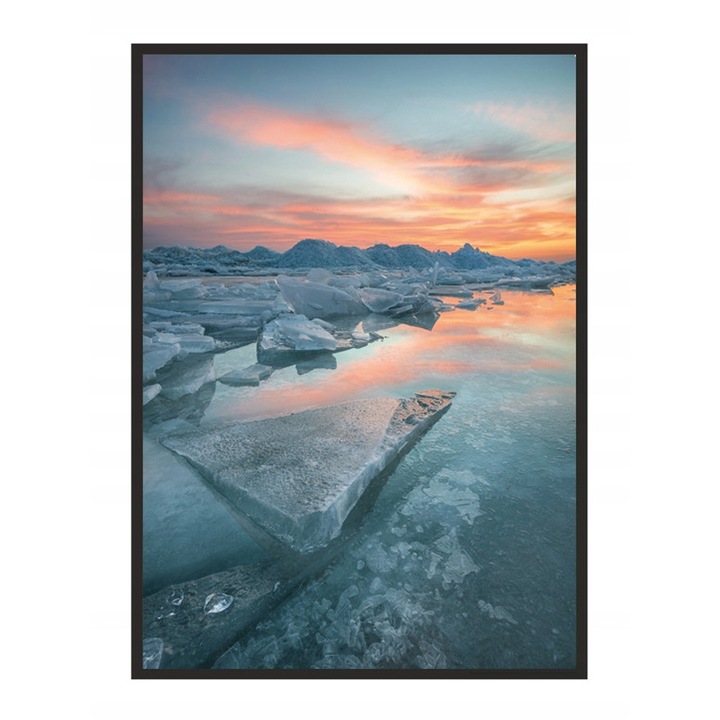 Poster decorativ cu rama, PoStar, MDF, 33x43 cm, Multicolor