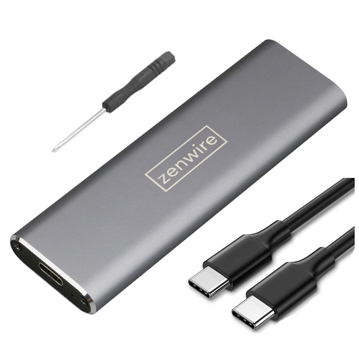 Solid State Drive Zenwire Adapter M.2 SSD foglalat USB-C m2 SATA ház meghajtó 2.5"