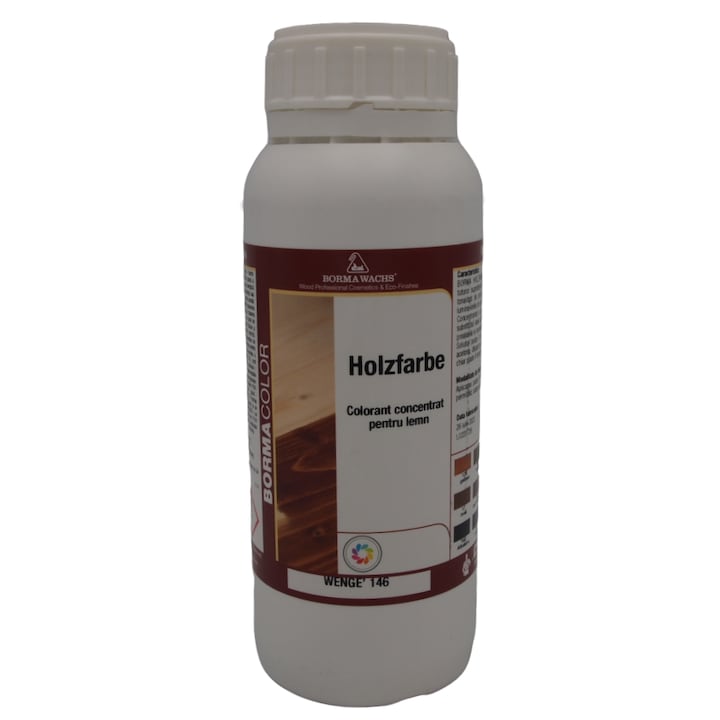 Pigment concentrat pentru lemn, Borma Wachs, Holzfarbe, culoare wenge, 500 ml