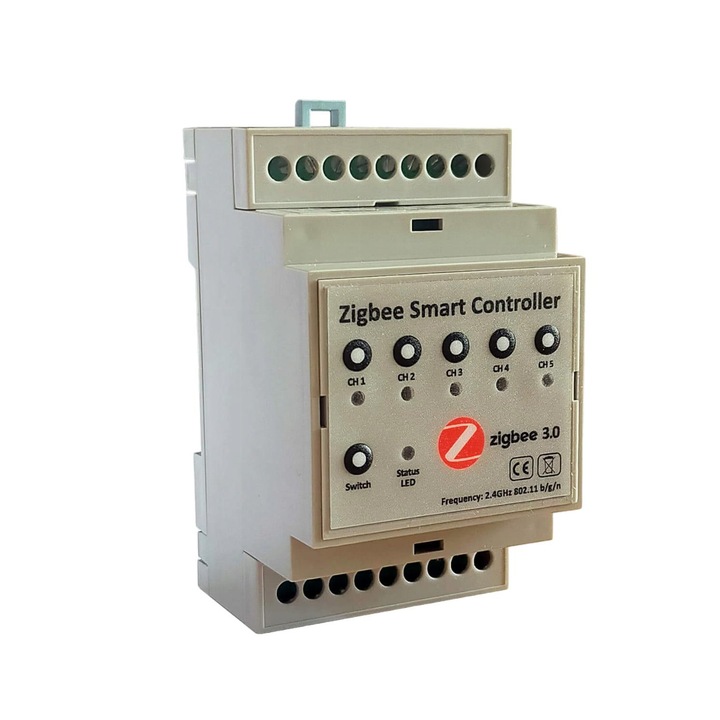 Kit control WiFi incalzire in pardoseala, Zigbee 3.0, 5 sectiuni, Alb