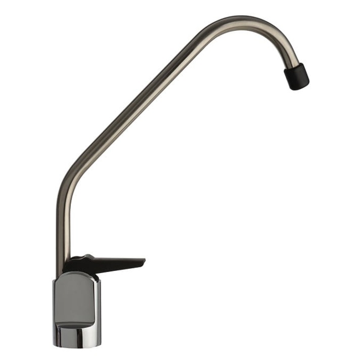 Aqualogis Standard konyhai csaptelep, 280 mm, szűrt vízhez – rozsdamentes acél és kerámia, króm felület, univerzális rögzítés, tartós, ideális vízszűrő rendszerekhez