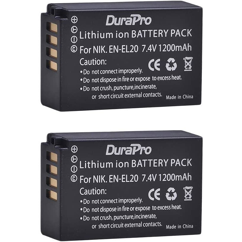 Batteria Caricabatterie Doppio (USB) Tipo EN-EL20(A