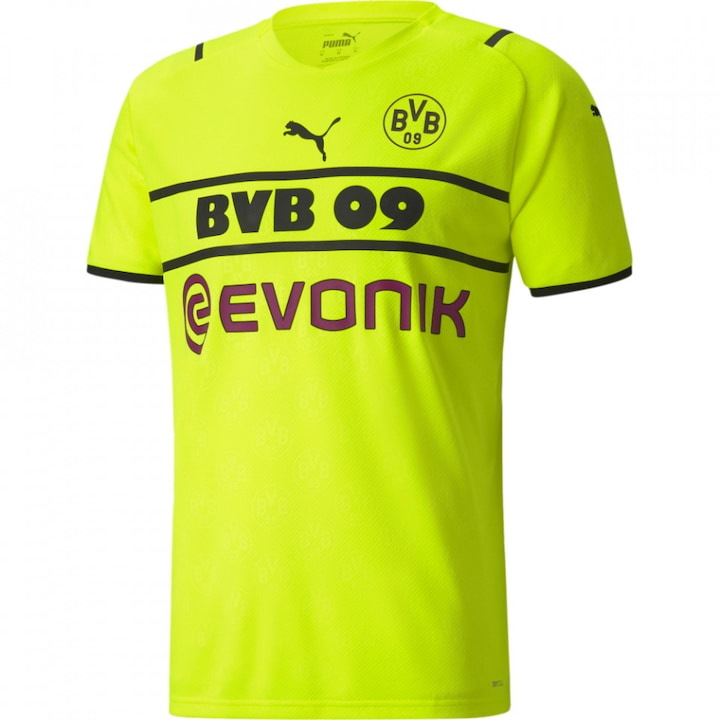Tricou Puma BVB Borussia Dortmund 21/22 Cup pentru barbati, Verde lime