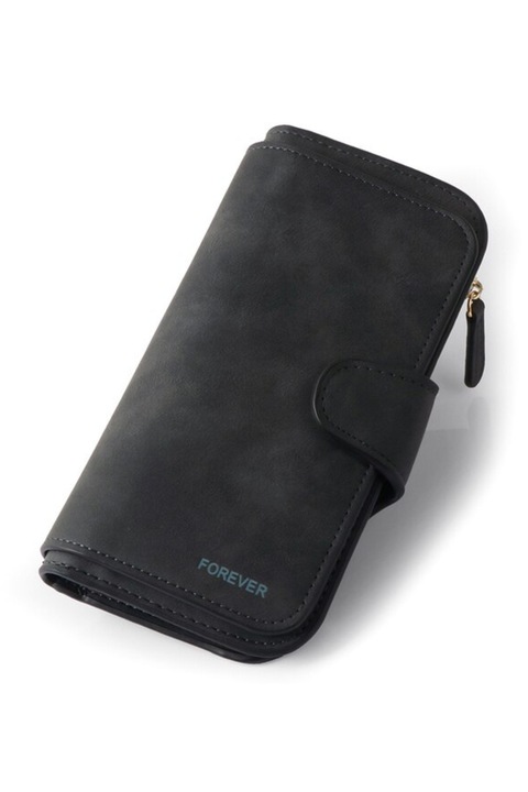 Дамски кожен портфейл FOREVER Black