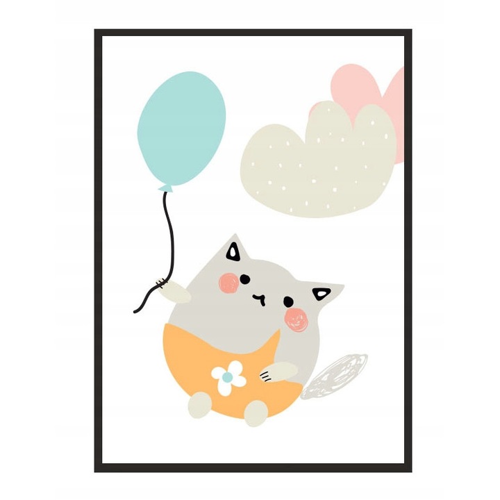 Poster decorativ cu rama PoStar, 33 x 43 cm, MDF, Multicolor