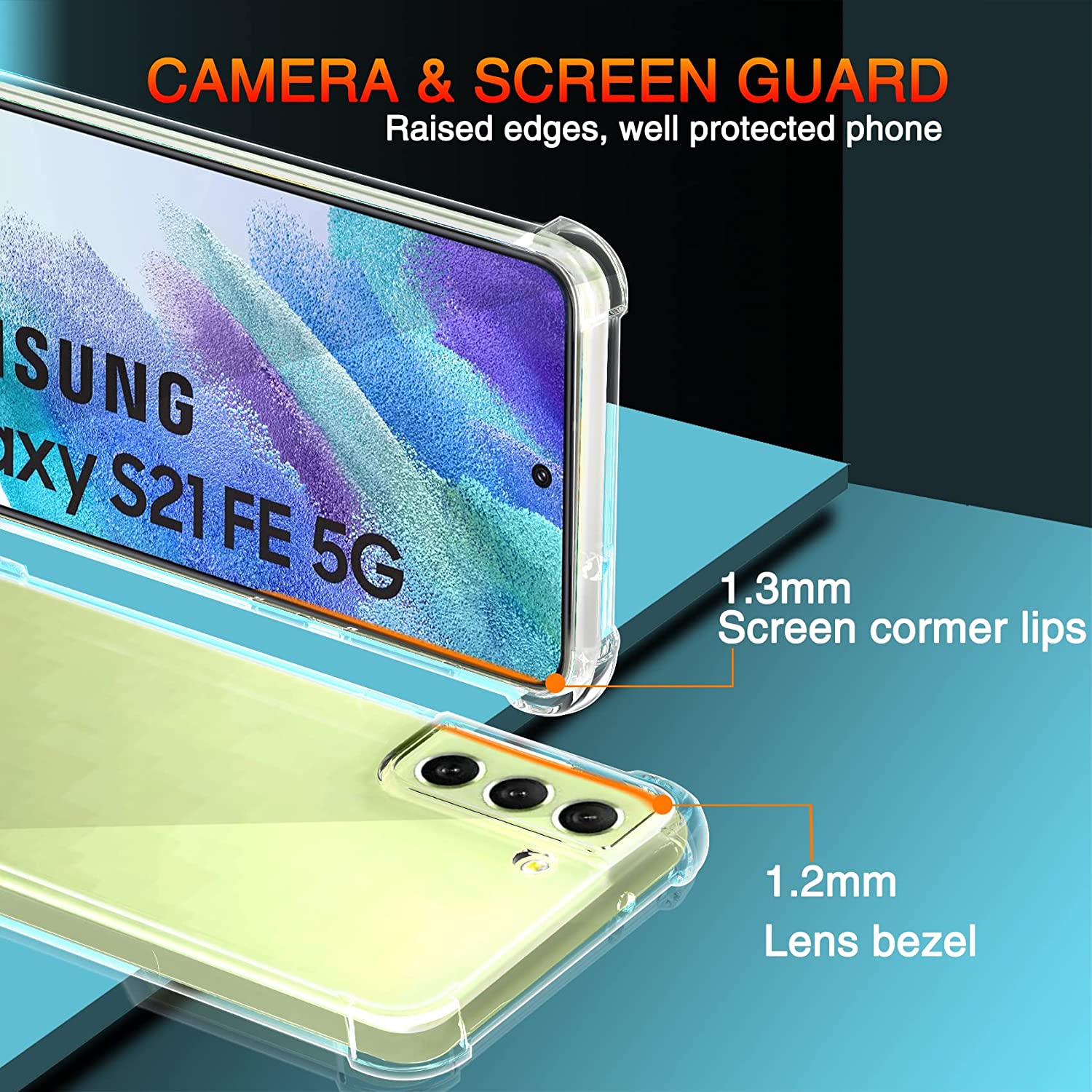 Husa silicon transparenta compatibila cu Samsung Galaxy S21 FE, Patru colturi rezistent la socuri, clar