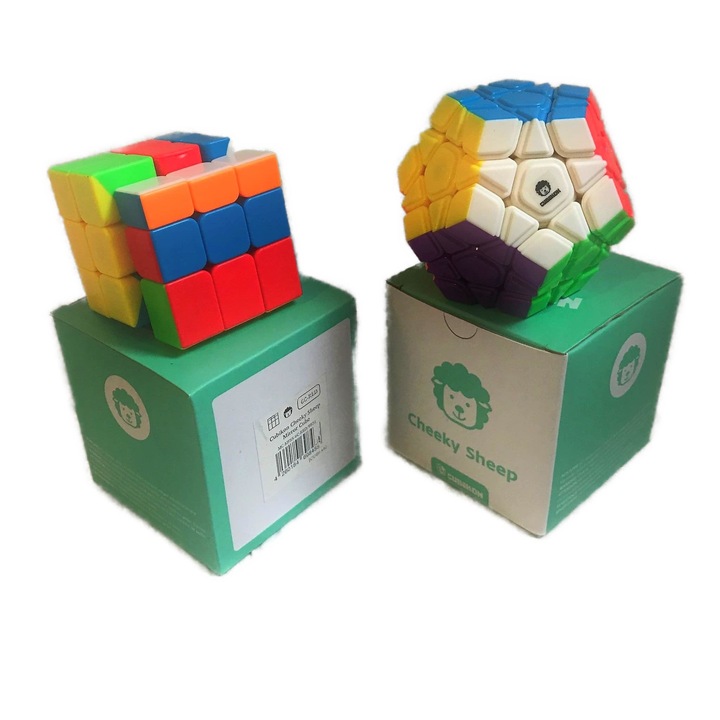 Cubikon Megaminx rubik játék + Cubikon színes Mirror kocka - matrica nélküliek