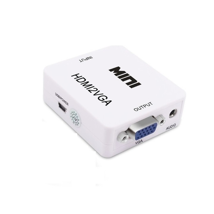Hdmi-vga adapter átalakító - audiokábel adapterrel
