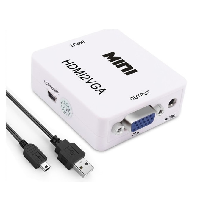 Hdmi-vga adapter átalakító - audiokábel adapterrel - eMAG.hu