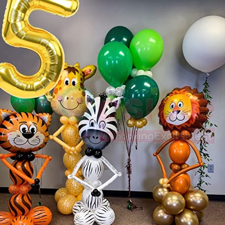 Balon aniversare folie Ropet, Auriu, cifra 5, 80 cm