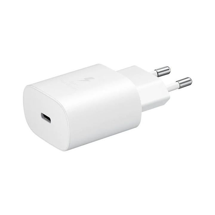 Мрежово зарядно устройство EP-TA800EWE, 25W, Super Fast Charging, USB-C, Бял