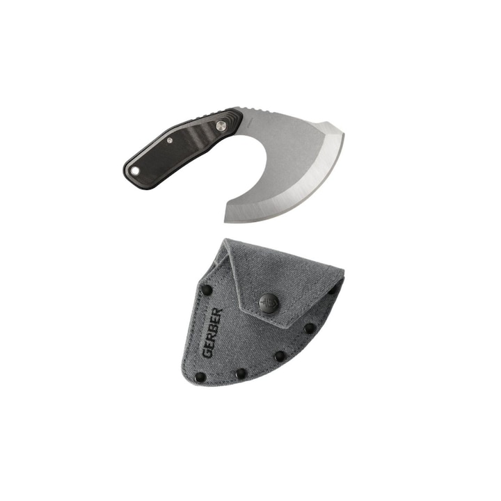 Cutit de vanatoare GERBER, Downwind Ulu, lungime lama 12.3 cm, negru