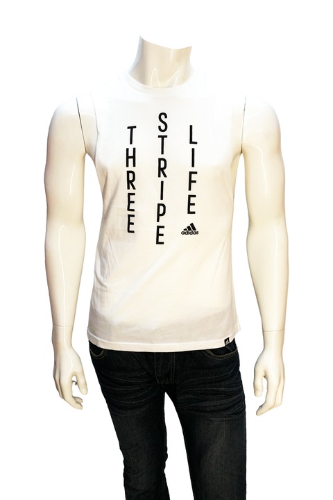 Maiou pentru barbati, Adidas, Poliester, Alb, S INTL