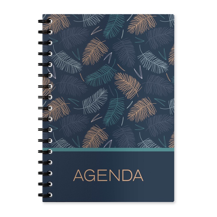 Agenda A5 nedatata, coperta carton model Feather M5