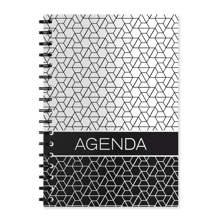 Agenda A5 nedatata, coperta carton model Geometric M6